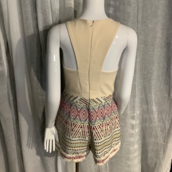 Adeline Rae Tweed Sleeveless Romper with Fringe Detailing - Picture 3 of 6